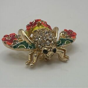 Joan Rivers Orchid Bee Pin